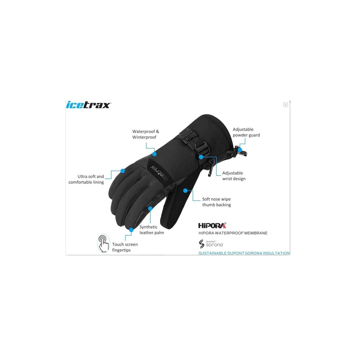 Icetrax Unisex Winter Gloves