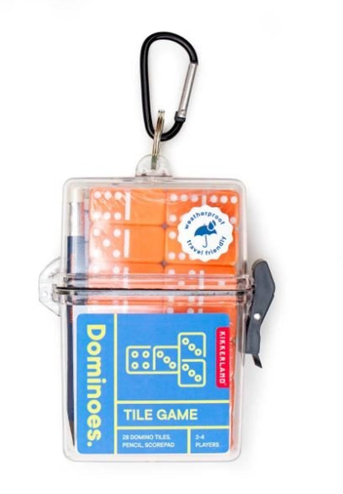 Kikkerland Waterproof Dominoes Travel GameGame