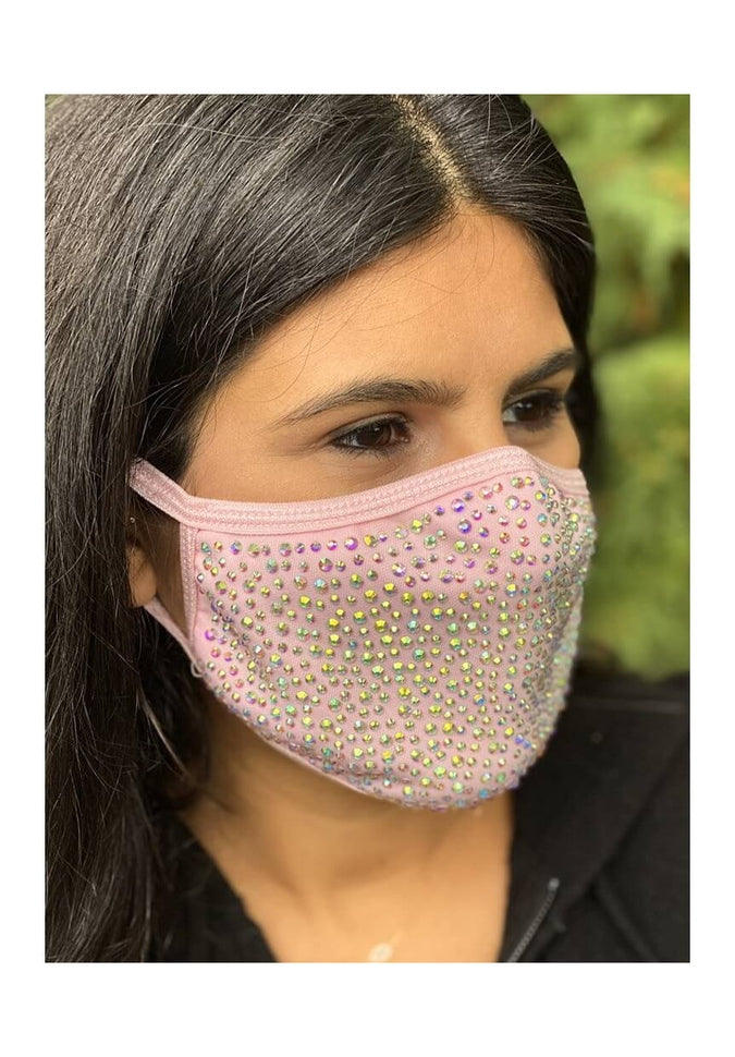 Non - Medical Living Royal Crystal Sparkle MaskMaskPink Crystal