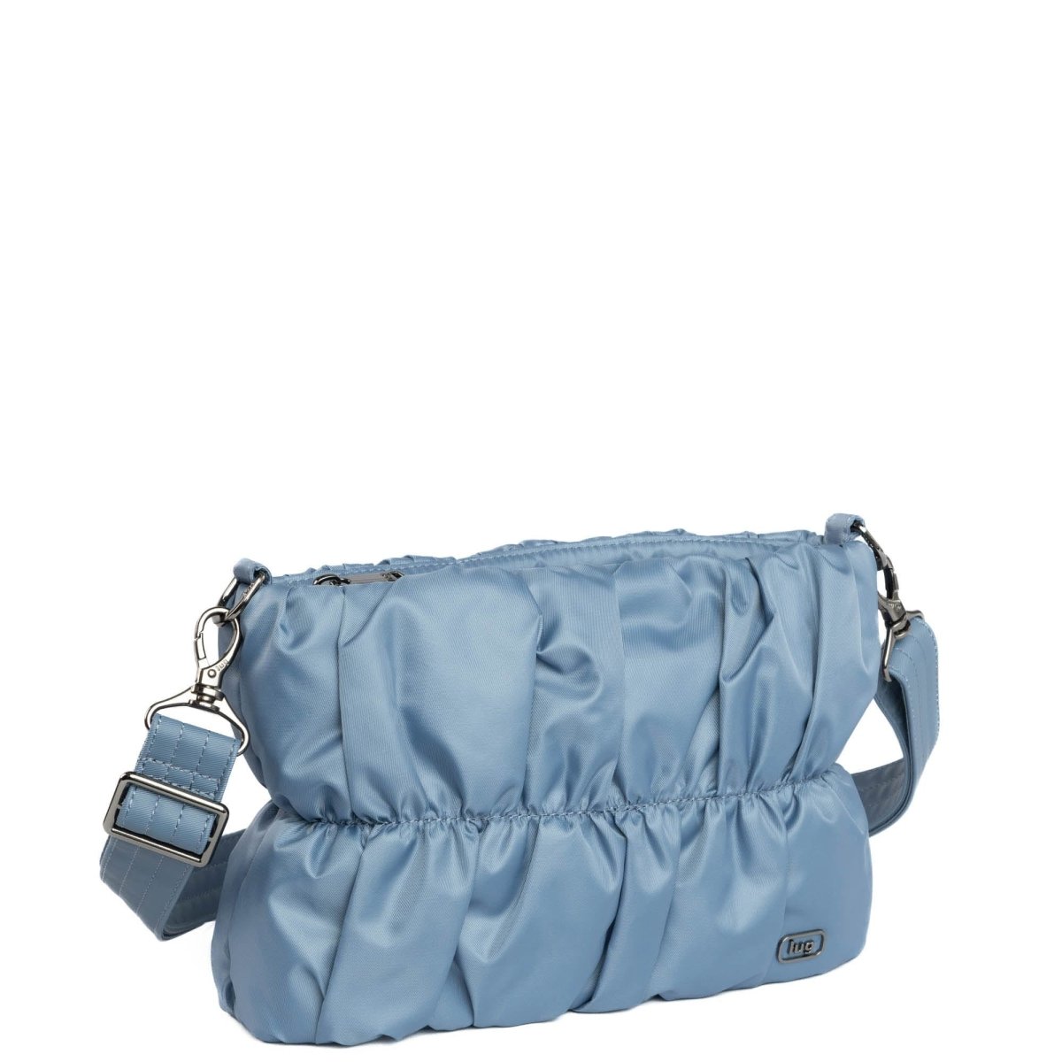 Lug Flounce Ruched Crossbody Bag