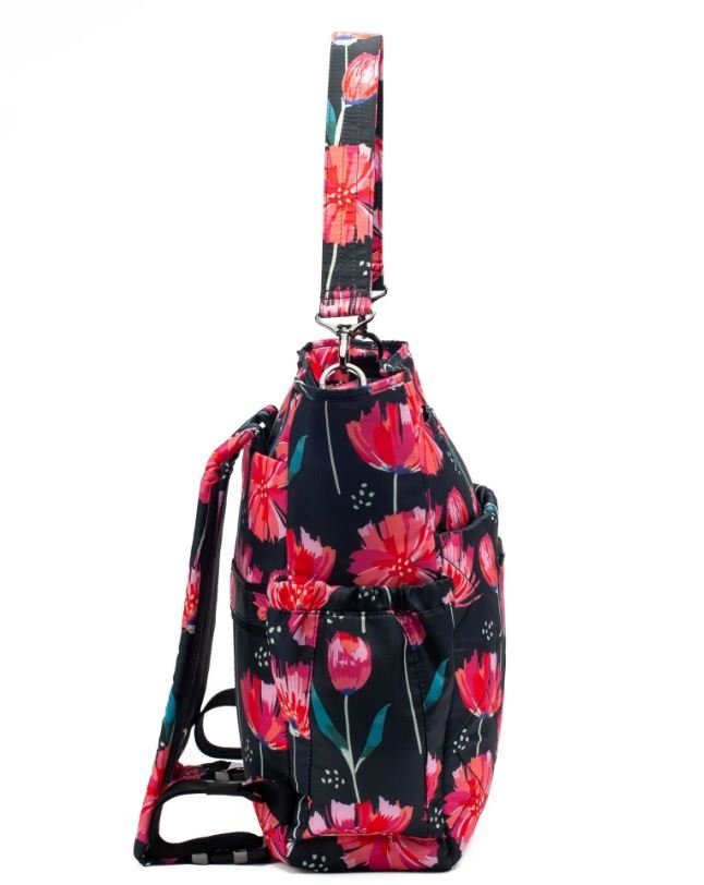 Lug Symphony Convertible Tote BagTote BagPompom Floral Black