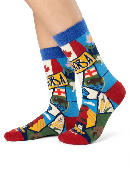 Northern Icons Manitoba Prairie Graphic Crew Socks