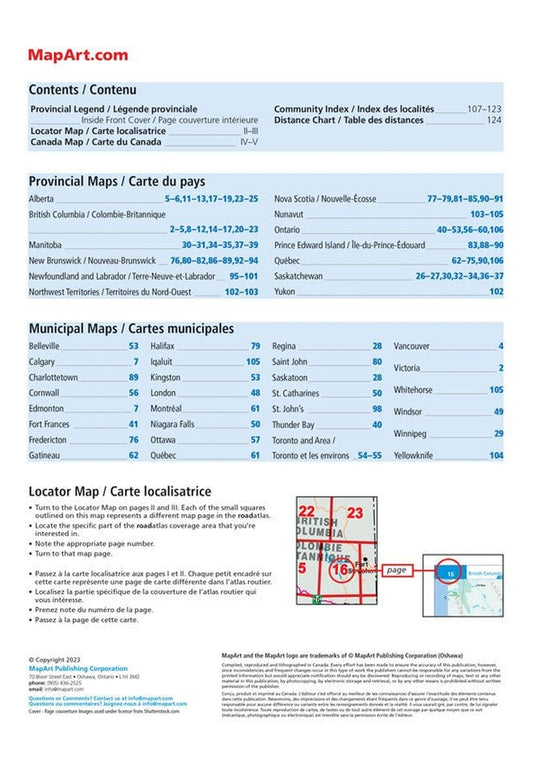 Product Image – MapArt Canada Road Atlas - 2024 Edition