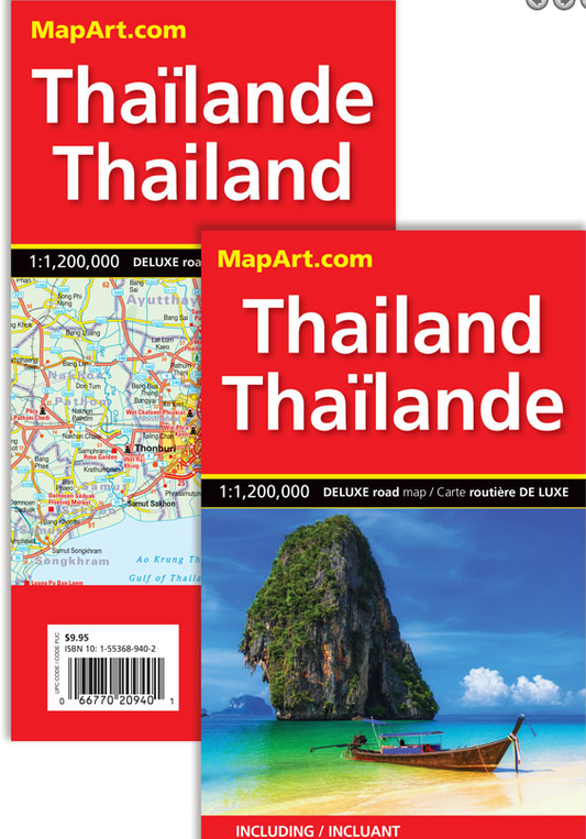 Product Image – MapArt Thailand Deluxe Road Map