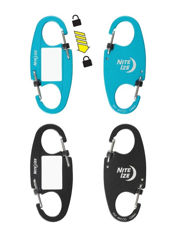 Nite Ize Identikey Slidelock Dual Carabiner 2 PackS - Biner