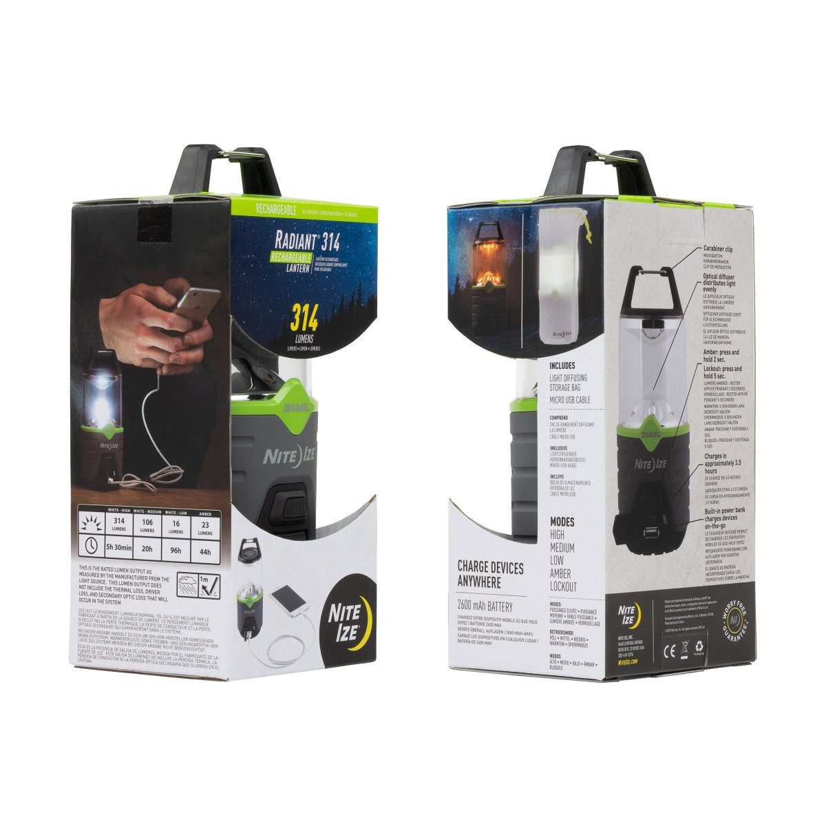 Nite Ize RADIANT® 314 RECHARGEABLE LANTERNCamping Lights & Lanterns