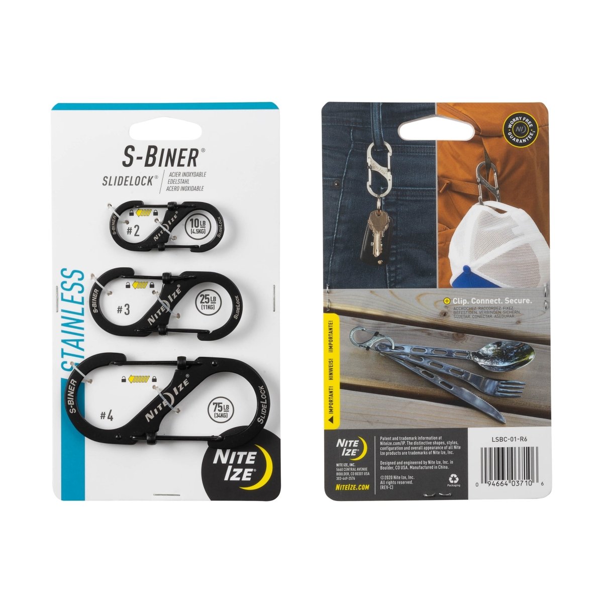 Nite Ize S - BINER® SLIDELOCK® STAINLESS STEEL 3 PackS - Biner