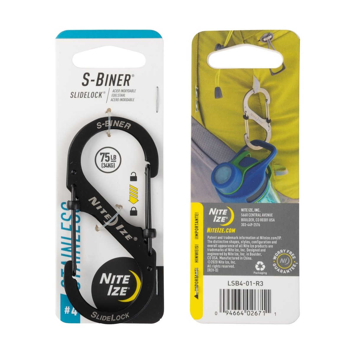 Nite Ize S - BINER® SLIDELOCK® STAINLESS STEEL #4S - Biner