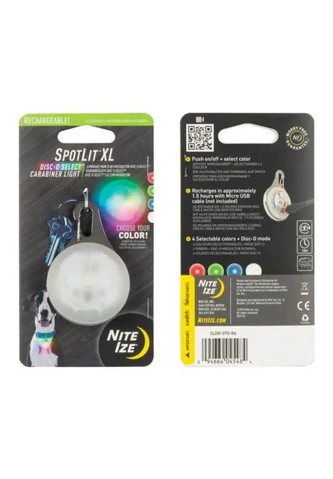 Nite Ize SPOTLIT® XL RECHARGEABLE CARABINER LIGHT - DISC - O SELECT™Carabiners