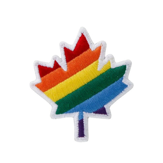 Product Image – Northern Icons Canada Pride Leaf Iron-on Embroidery Patch