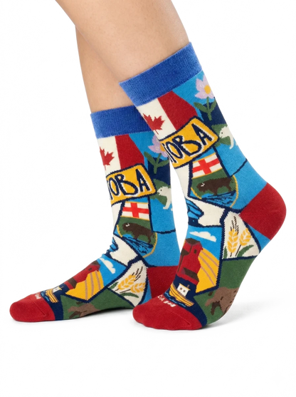 Northern Icons Manitoba Prairie Graphic Crew Socks