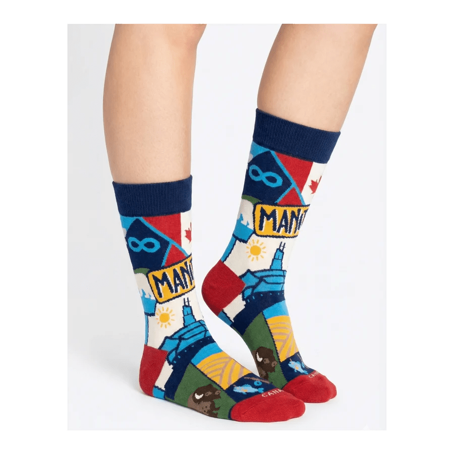 Northern Icons Manitoba Prairie Graphic Crew Socks