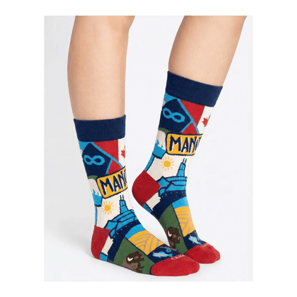 Northern Icons Manitoba Prairie Graphic Crew Socks