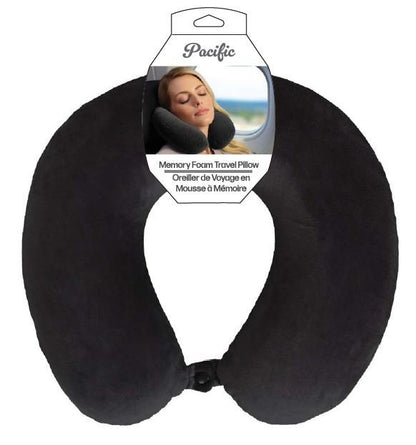 Pacific Memory Foam Travel PillowBlack