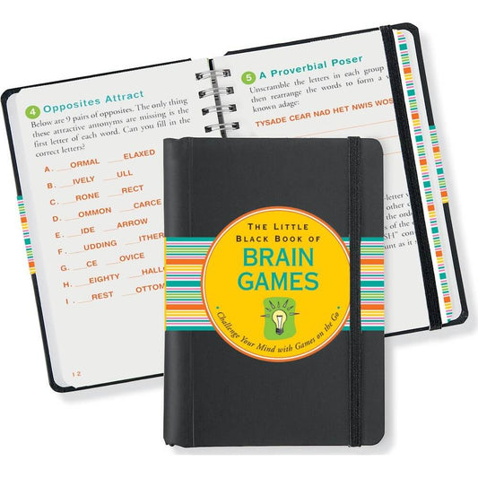 Product Image – Peter Pauper Press Little Black Book of Brain GamesPuzzles