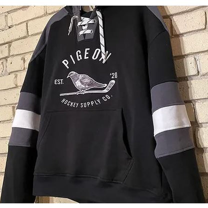 Pigeon Hockey Supply Co. - Lace Up HoodieClothingSmall