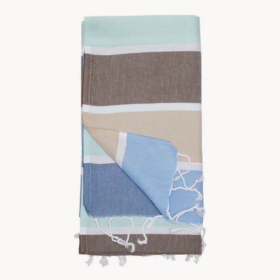 Pokoloko Turkish Towel - Ariel, Emma & Thick StripeTowelsThick Stripe Water