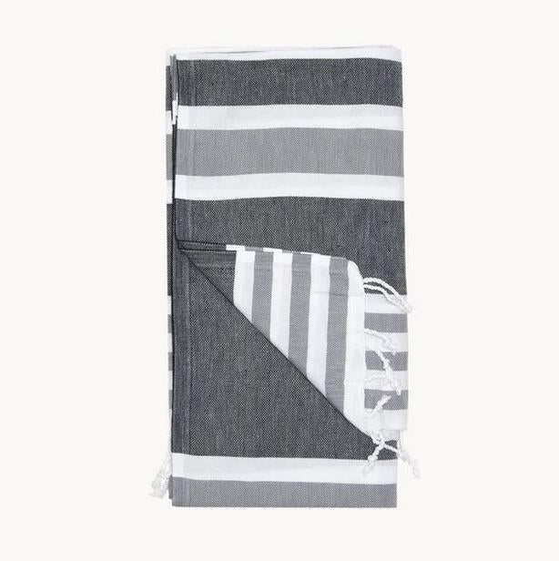 Pokoloko Turkish Towel - Ariel, Emma & Thick StripeTowelsAriel Black