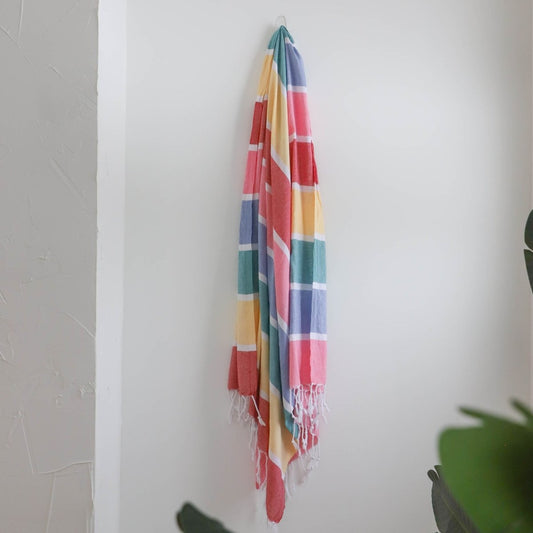 Product Image – Pokoloko Turkish Towel - Ariel, Emma & Thick StripeTowelsEmma Grass