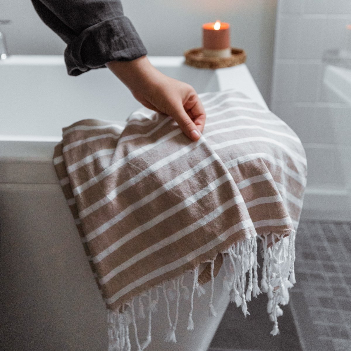 Pokoloko Turkish Towel - Ariel, Emma & Thick StripeTowelsEmma Black