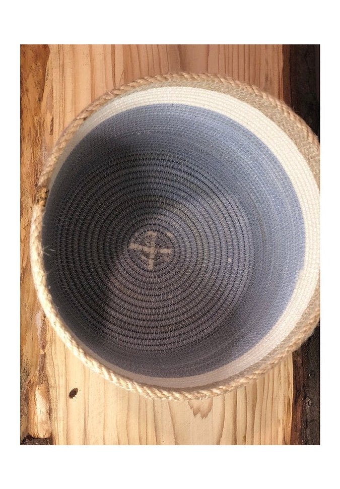 Prairieknotco Twine Rimmed BasketPots & Planters