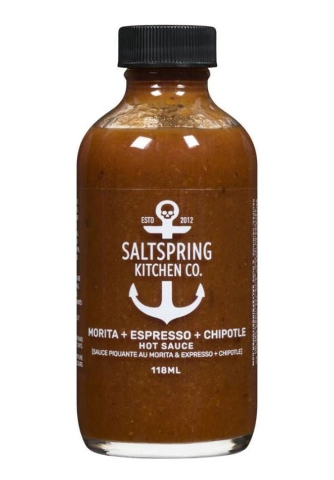 SaltSpring Kitchen Co. Morita & Espresso & Chipotle Hot Sauce