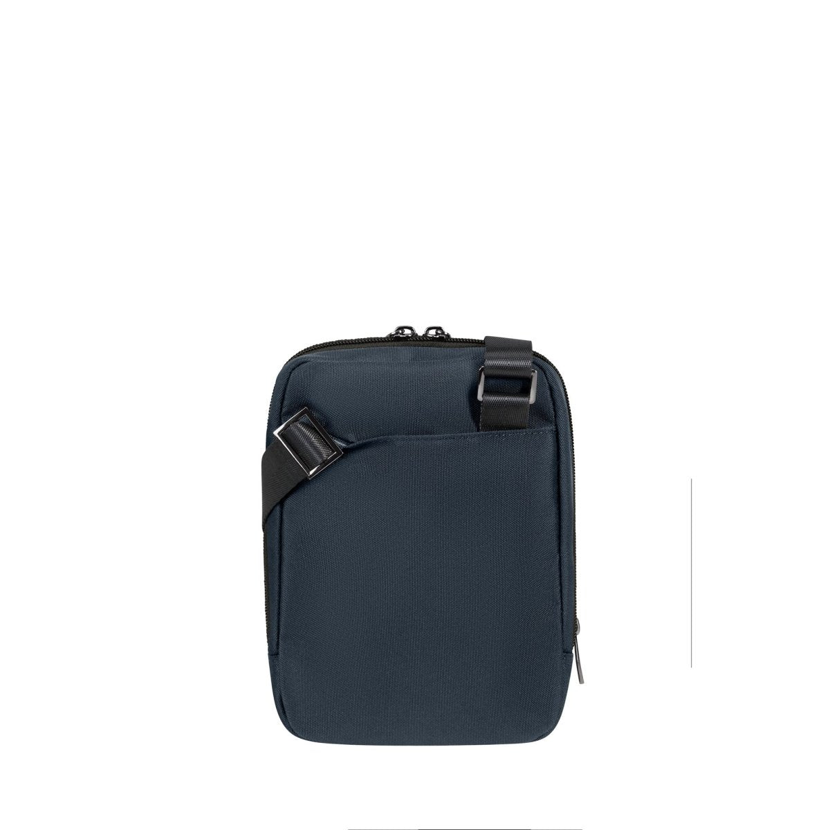 The Samsonite SackSquare Crossbody Small by Samsonite is a stylish, compact black rectangular bag with a zipper that ensures hands-free convenience. It includes an adjustable strap and an exterior pocket, making it the ideal everyday accessory.