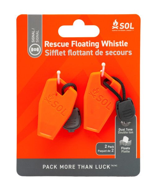 SOL Rescue Floating Whistle - 2 Pack