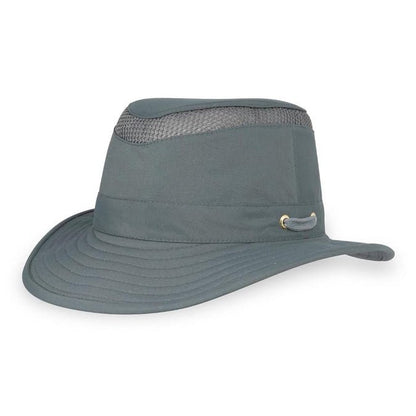 Tilley LTM5 Airflo® hat with mesh around the crown for ventilation, featuring a guaranteed-for-life, water-repellent finish, and wind cords system.