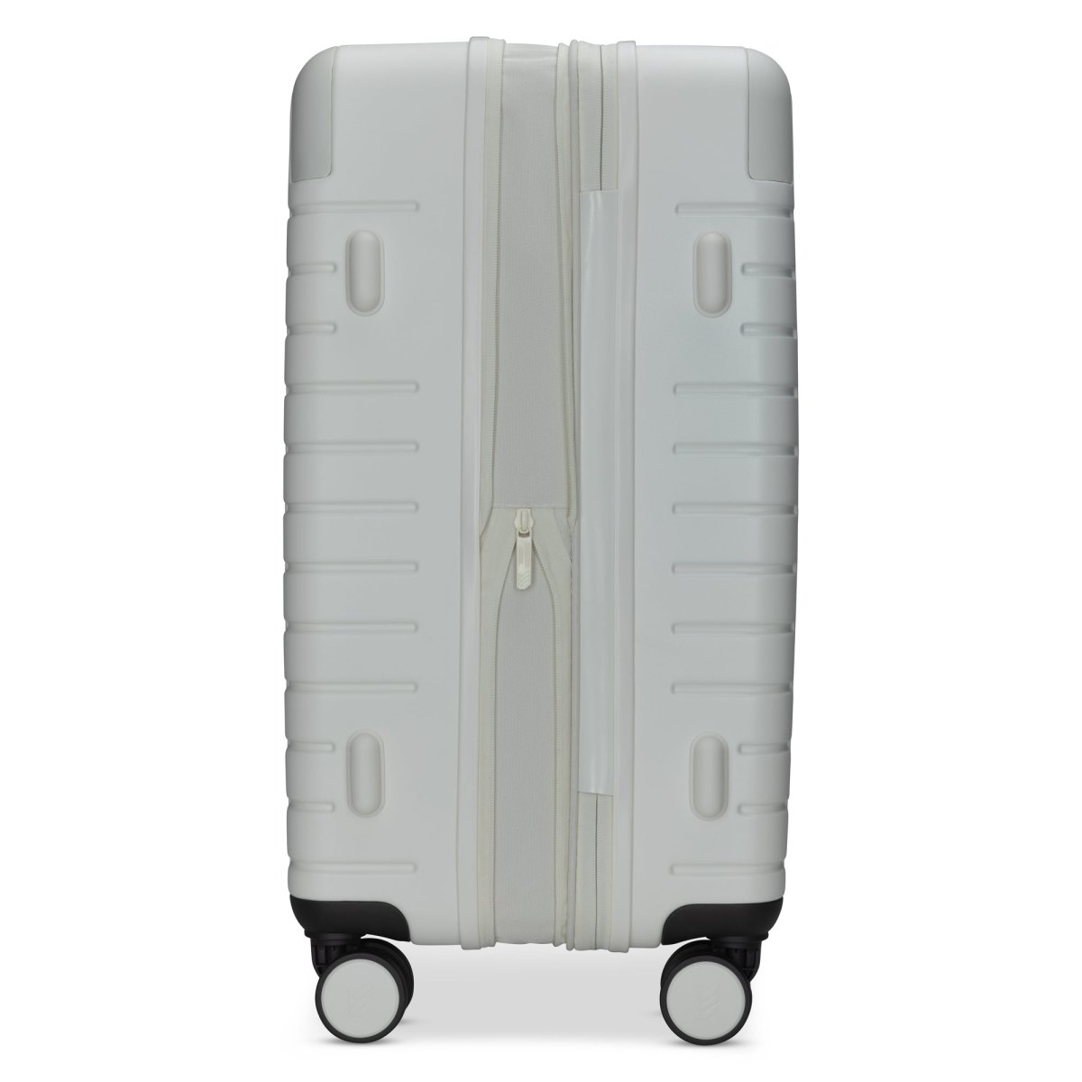 Travelite Epicure 24" Expandable Hardside Spinner, tofu white colour, side view, expanded