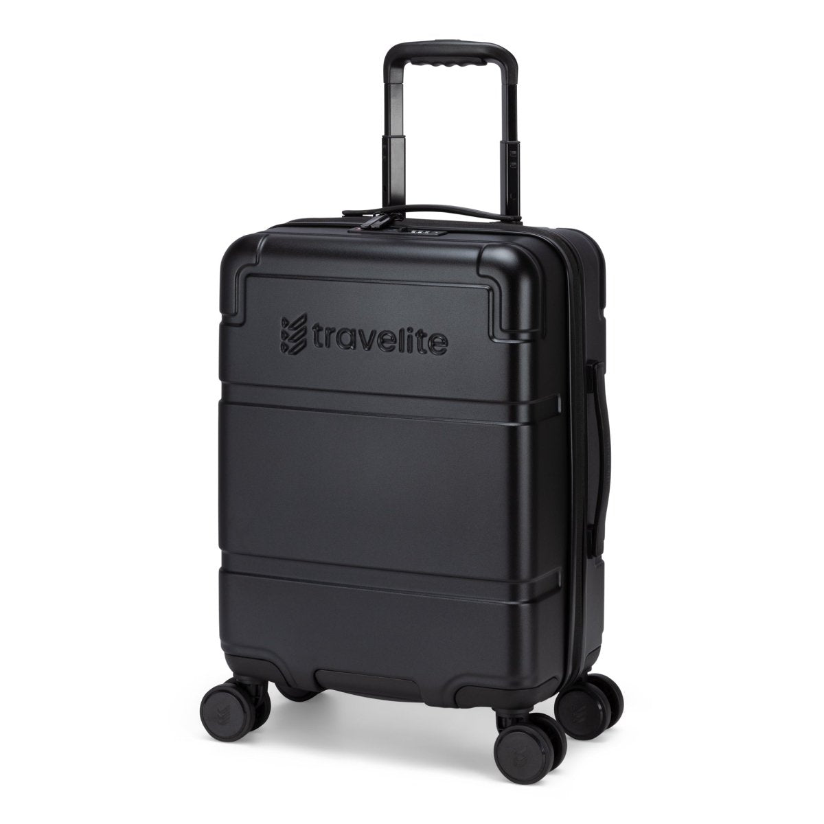 Travelite Itinerary Hardside Spinner Carry-on with TSA lock, 4 wheels, and extended handle.