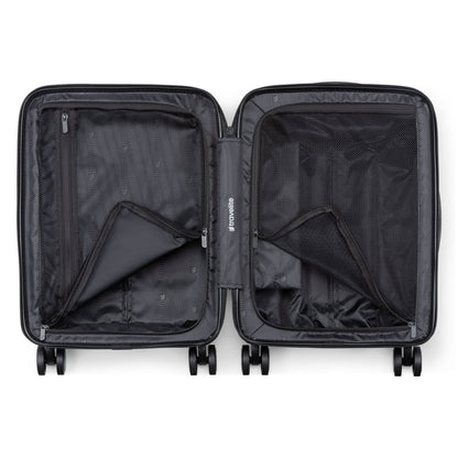 The Travelite Itinerary Hardside Spinner is an ultra-lightweight carry-on with mesh pockets and a sleek design.