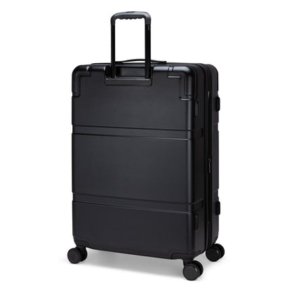 Travelite Itinerary Large Spinner with TSA lock, retractable handle, and four wheels.