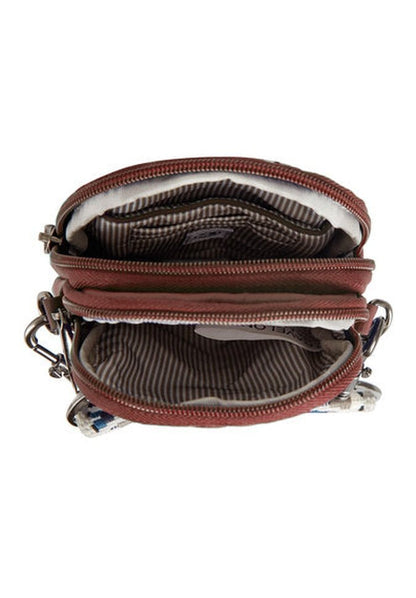 Travelon Boho Anti-Theft Two Compartment Phone Crossbody