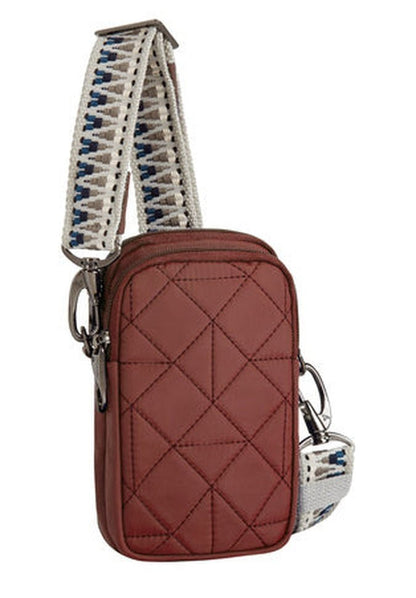 Travelon Boho Anti-Theft Two Compartment Phone Crossbody