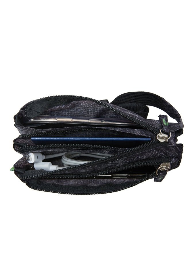 Travelon Clean Antimicrobial 6 Pocket Waist Pack Medium Open View