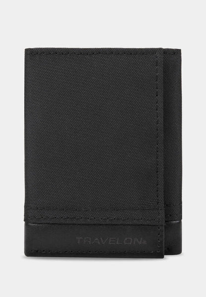 Travelon RFID Blocking Tri Fold Wallet Black