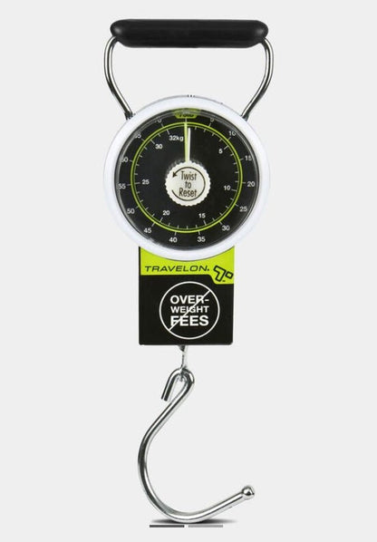 Travelon Stop & Lock Luggage Scale with Tape Measure