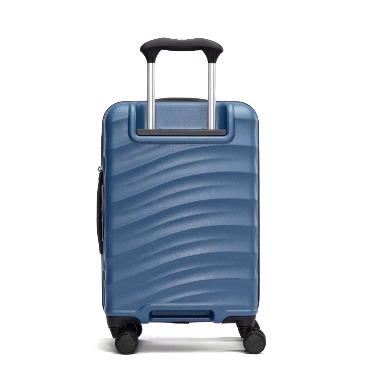 Travelpro® Maxlite® Air V2 blue hardside spinner carry-on with 4 wheels and extendable handle, rear view.