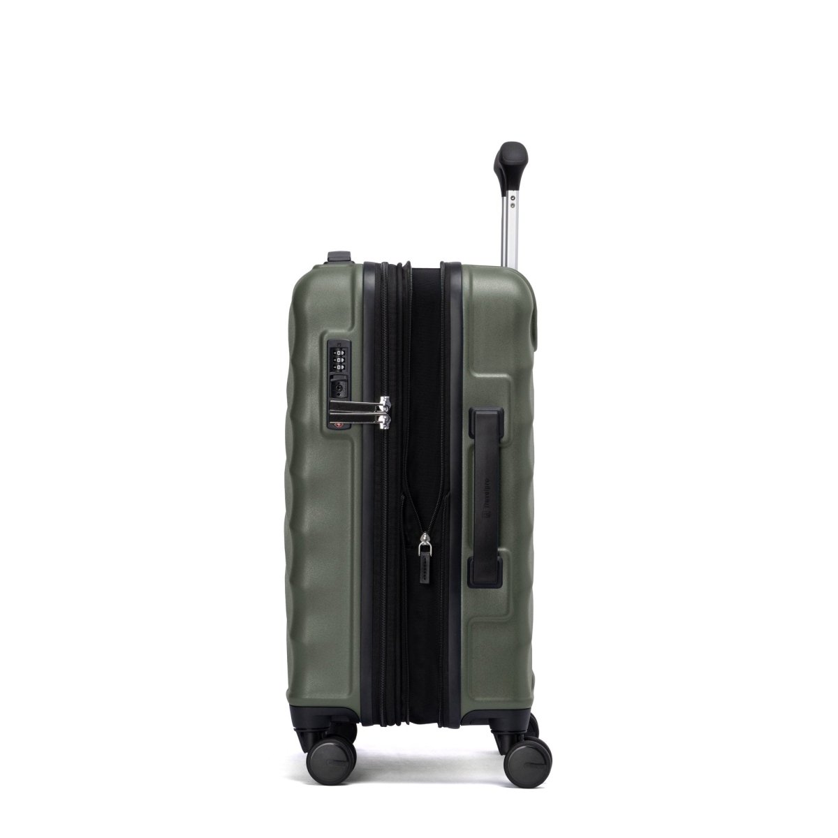 Travelpro Maxlite Air V2 Compact Carry-on Hardside Spinner with zipper, combo lock & handle, on four wheels.