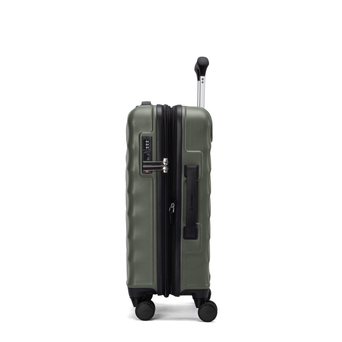 Travelpro Maxlite Air V2 Compact Carry-on Hardside Spinner in dark green, with four wheels and telescopic handle.