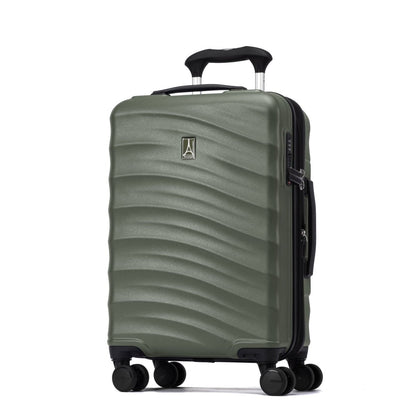 Travelpro® Maxlite® Air V2 Compact Carry-on: olive green hardside spinner with 4 wheels and wave design.