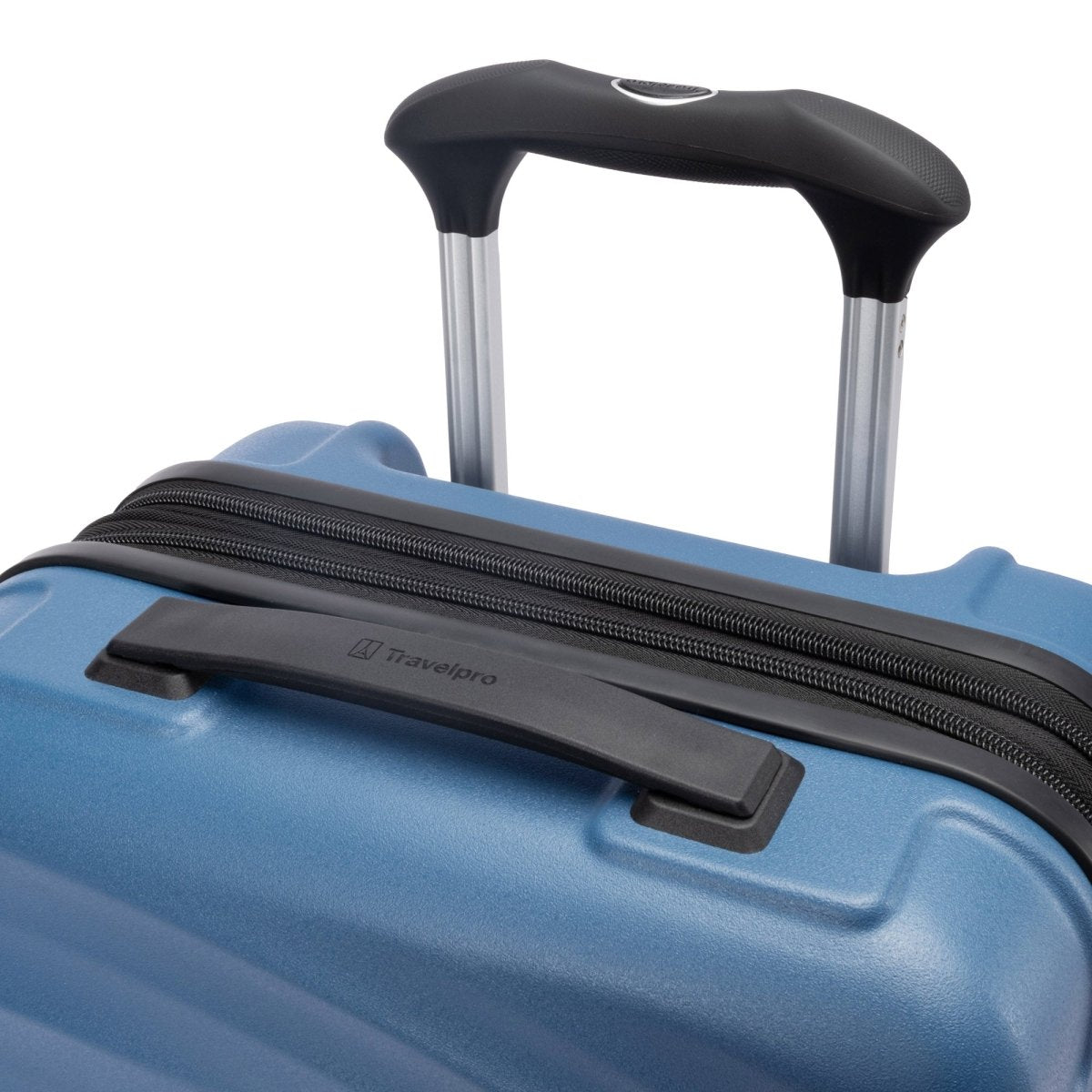 Close-up of a Travelpro® Maxlite® Air V2 Compact Carry-on Hardside Spinner with telescopic handle.