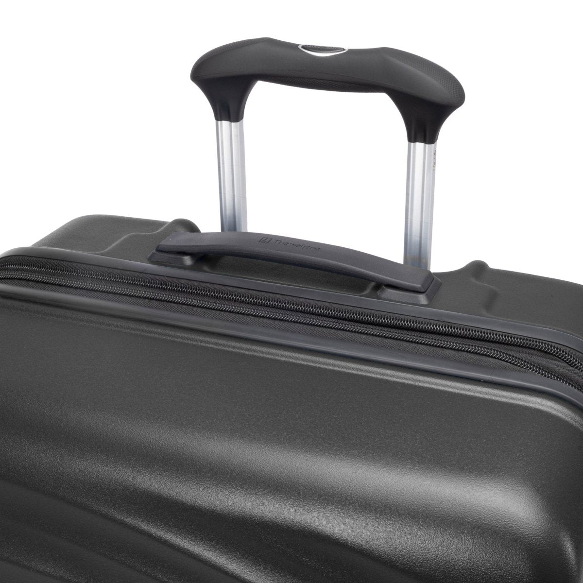 Close-up of the Travelpro® Maxlite® Air V2 Large Hardside Spinner with extended handle and visible zipper.