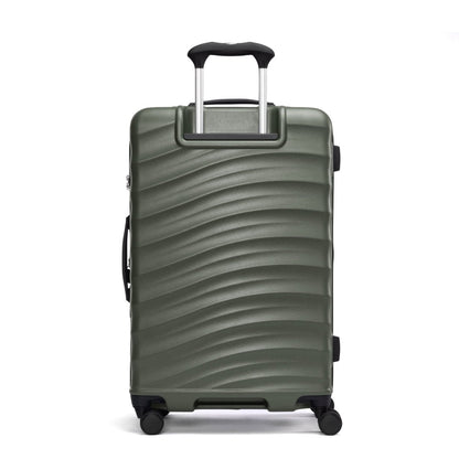 Travelpro® Maxlite® Air V2 hardside spinner with wavy polycarbonate shell, 4 wheels & handle on white background.