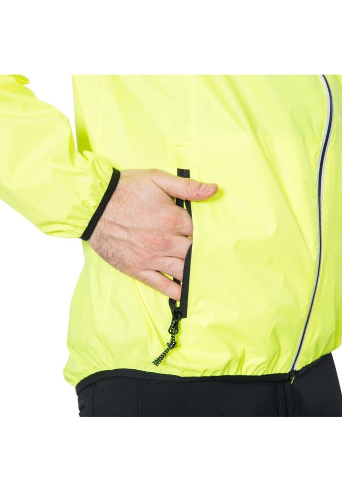 Trespass Retract Men's Hi-Vis Waterproof Packaway Jacket