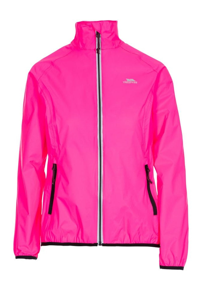 Trespass Beaming Women's Hi-Vis Waterproof Packaway Jacket