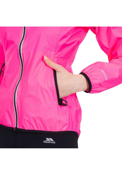 Trespass Beaming Women's Hi-Vis Waterproof Packaway Jacket