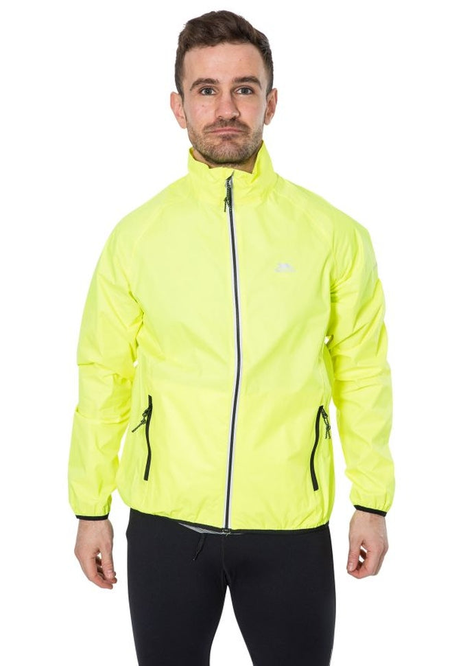 Trespass Retract Men's Hi-Vis Waterproof Packaway Jacket