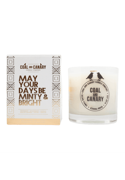 Coal and Canary Candles - The Holiday CollectionCandleMay Your Days Be Minty & Bright